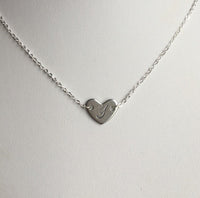 personalized Heart Charm Choker Necklace
