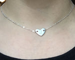 personalized Heart Charm Choker Necklace